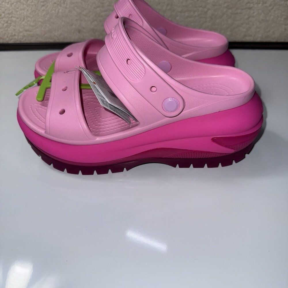 Crocs Mega Crush Women’s Size 9 Platform Sandal Bubble Pink Matte 210884-6WZ NEW - Picture 4 of 8